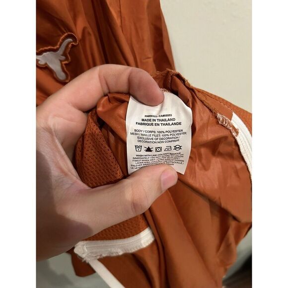 Texas Longhorns Nike Men’s XL Orange Vented Windbreaker 1/4 Zip Pullover - Picture 5 of 10